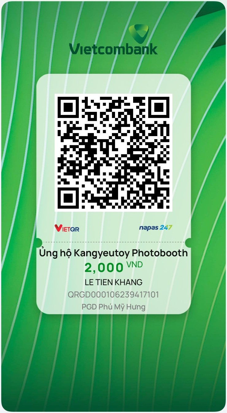 Mã QR ngân hàng để ủng hộ Kangyeutoy 2.000đ